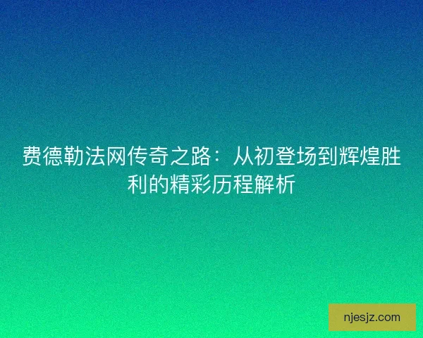 费德勒法网传奇之路：从初登场到辉煌胜利的精彩历程解析
