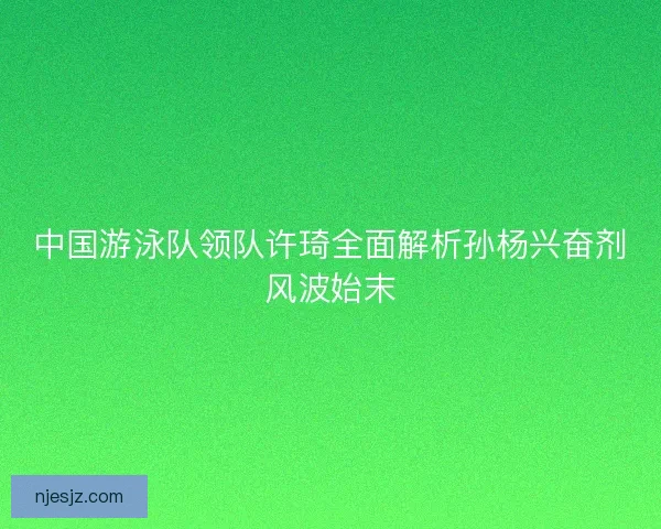 中国游泳队领队许琦全面解析孙杨兴奋剂风波始末
